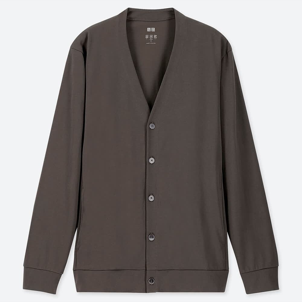 NWOT - Uniqlo AIRism UV Cut Long Sleeve Cardigan in Dark Green - Size L